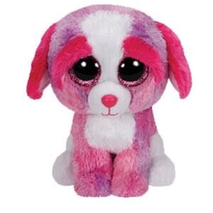 NWT TY Beanie Boos - SHERBET the Dog (Glitter Eyes) (6 inch) Boo Toy